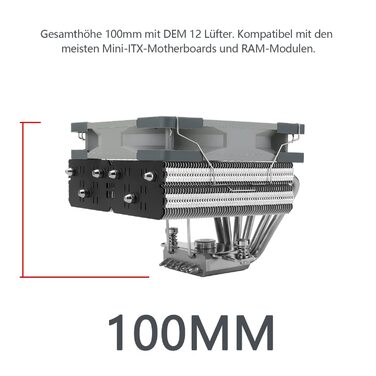 Thermalright SI-100: Повітряний кулер для CPU з 6 теплових трубок, тихий вентилятор TL-E12B PWM, технологія AGHP 3.0, сумісний з AMD AM4/AM5 та Intel 1150/1151/1200/1700/2066