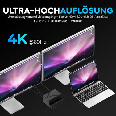 Док-станція для HDD/SSD 2.5/3.5 SATA з USB 3.0 Sabrent (EC-DFLT) - Підтримка 2.5'/3.5' SSD, DisplayLink
