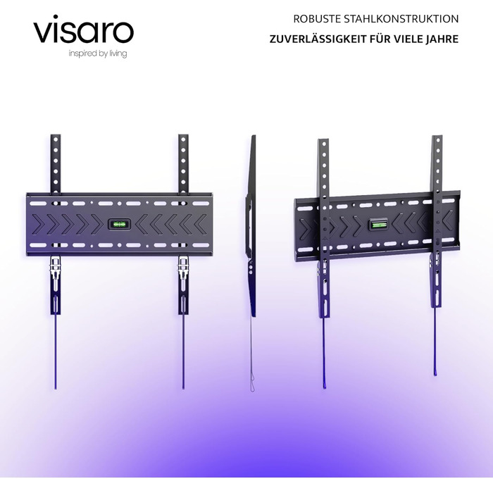 Настінне кріплення для телевізора Visaro WMF75 43-75 дюймів, LED/LCD/OLED, VESA 400x400, до 45 кг