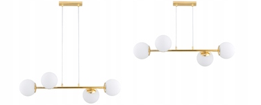 Підвісна люстра Elko-Lighting Milo Gold на 4 точки освітлення, цоколь E27