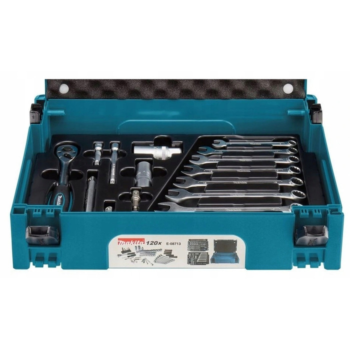 Набір ручних інструментів Makita E-08713 у кейсі Makpac, 120 предметів