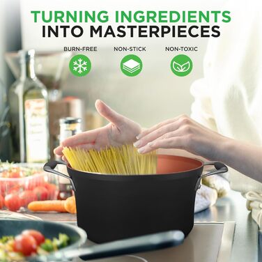 Набір посуду NutriChef NCCWALN14 мідний антипригарний, 14 предметів - для всіх типів плит