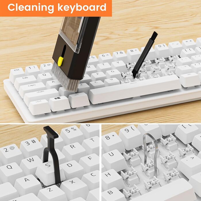 Набір для чищення гаджетів 22 в 1: клавіатура, навушники AirPods, камера, монітор, телефон, білий