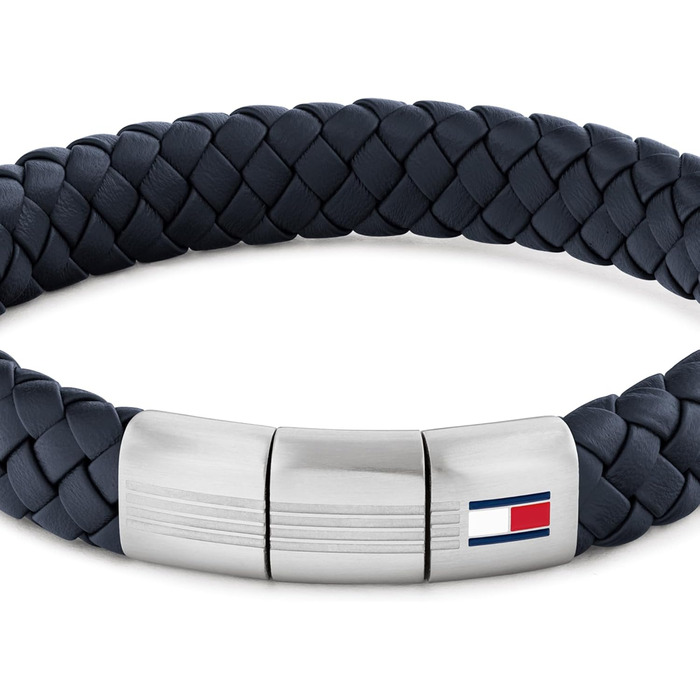 Браслет Tommy Hilfiger для чоловіків з шкіри (чорний, коричневий, синій)