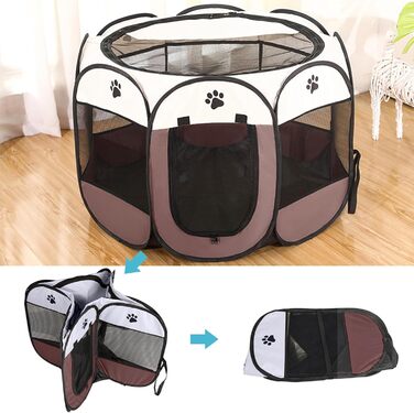 Вольєр для тварин Faltbar (складний) 74x74x43 см - вольєр для собак, котів, кроликів та інших дрібних тварин. Оксфордська тканина, Pop-up система, для використання в приміщенні та на вулиці