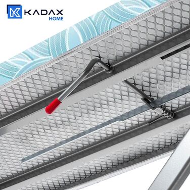 KADAX прасувальна дошка з вбудованим подовжувачем, складаний стіл для прасування з тримачем для кабелю, парова дошка з висувною полицею для одягу, м'ятна