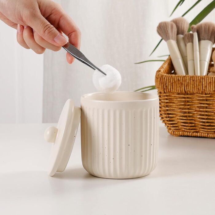 Набір для ванної кімнати з кераміки, 4 шт. (органайзер, дозатор мила, мильниця, стакан для зубної пасти, контейнер для ватних паличок), преміум якість, кольоровий