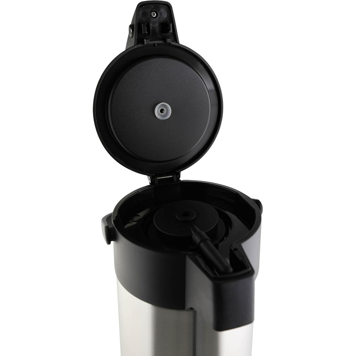 axentia Airpot in Silver, Stainless Steel Pump Dispenser, Capacity: approx. 5 L, 19 x 19 x 45 cm