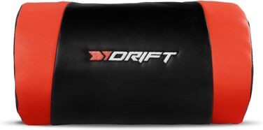 Ігрове крісло DRIFT DR175RED, екошкіра, 2D підлокітники, клас 4, чорний/червоний