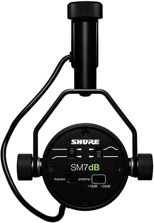 Мікрофон Shure SM7dB - динамічний вокальний мікрофон для радіо, подкастів та запису, XLR, теплий звук
