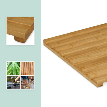 Relaxdays Bamboo Bath Mat
