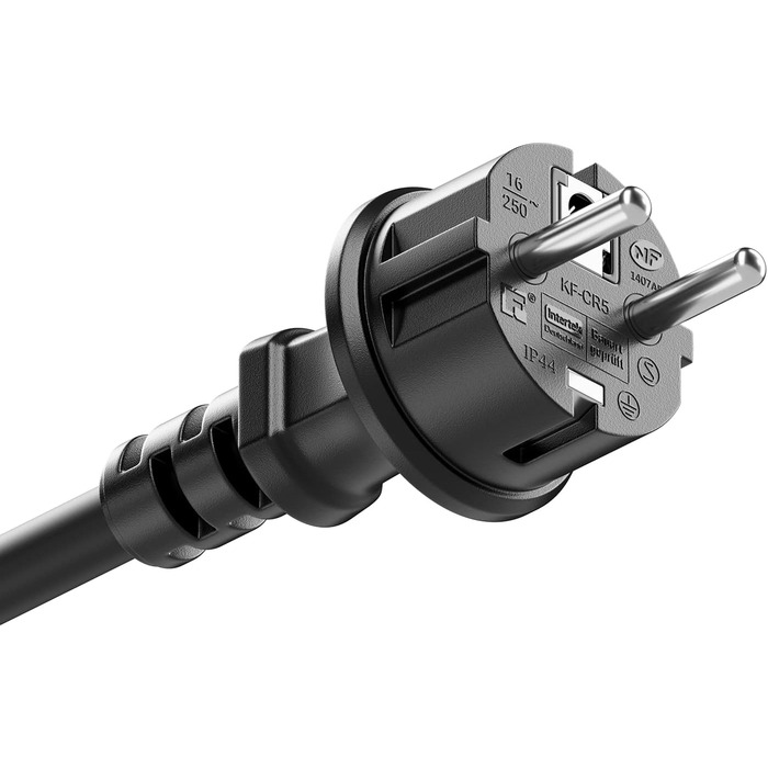 deleyCON Розподільник розеток на 4 розетки для вулиці з 5м кабелем, IP44, вологозахищений, для саду, тераси, балкону, гаража