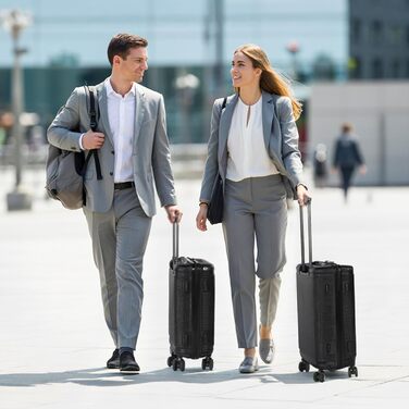 Набір валіз Tavoxda 3 шт., жорсткий корпус, TSA-замок, телескопічна ручка, чорний колір