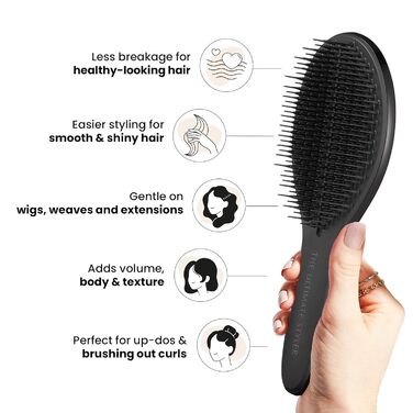 Тангл Тізер The Ultimate Styler – щітка для волосся та знежирювання, чорна