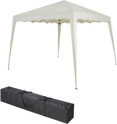 Foldable Gazebo 3x3m including bag | water-resistant, UV 50+ protection | Pop-up tent, foldable gazebo, garden tent, party tent, Capri | Click system metal frame (Cream)