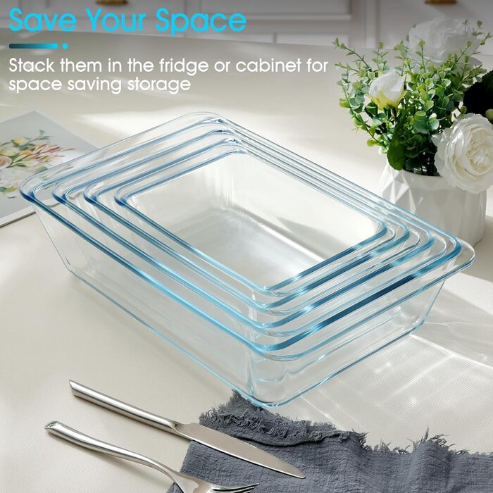 Форма для запікання NUTRIUPS, скло, 20x15x6 см, об'єм 3.5 л - прямокутна, для лазаньї