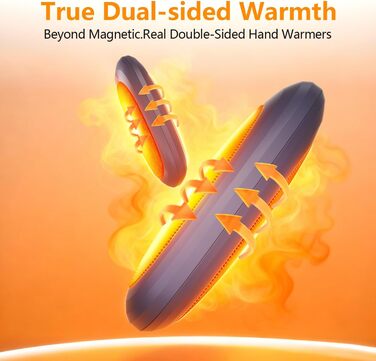 Електричні грілки для рук 2 шт. 4000mAh з зарядним кейсом 10000mAh, 3 режими нагріву, USB-C, для катання на лижах, кемпінгу, подарунок (темно-синій)