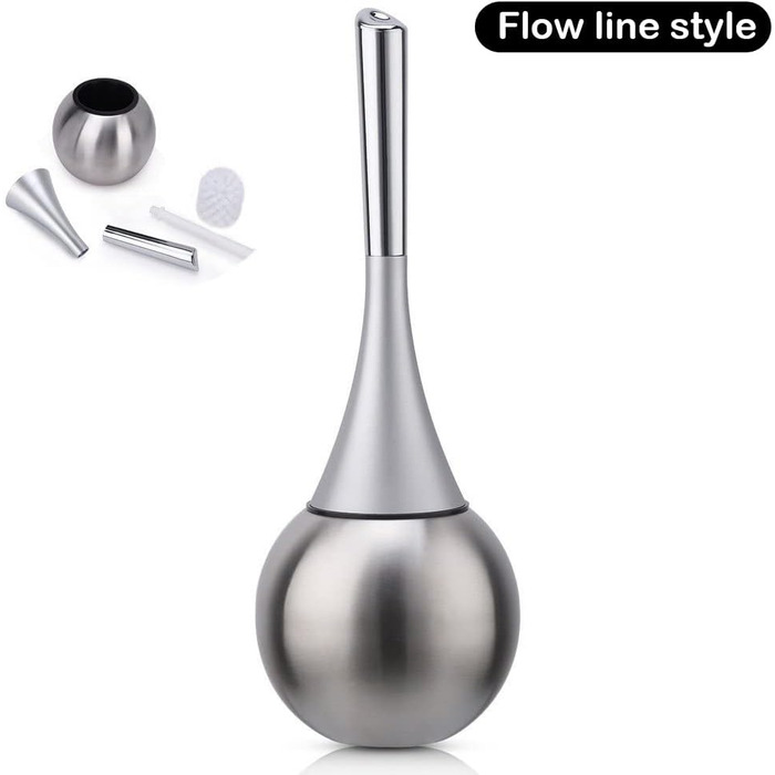 Набір для туалету: тримач для щітки та щітка без свердління, нержавіюча сталь