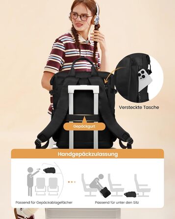 LOVEVOOK Рюкзак для жінок з відділенням для ноутбука 15.6 дюймів. Шкільний, для подорожей, університету, бізнесу. Водонепроникний, рожево-сірий