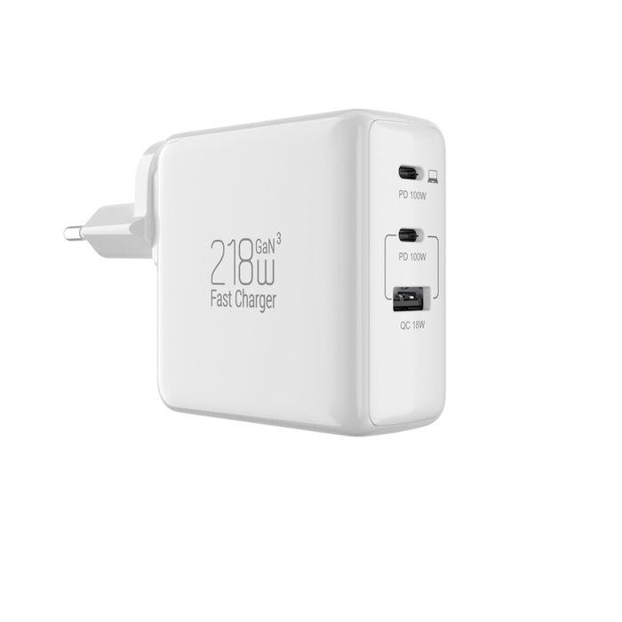 Зарядний пристрій USB 8 портів 100W з дисплеєм, швидка зарядка для iPhone 15/14/13/12/11 Pro Max, Samsung Galaxy S10/S9, Pixel 7/8 - білий