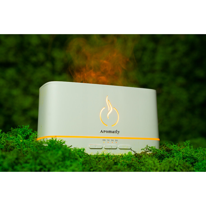 Ультразвуковий зволожувач повітря Aromatly Flame 2, білий, 20 мл/год