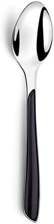 Amefa ECLAT Cutlery Set Black Dinner Cutlery 24-piece for 6 people, Stainless Steel, Rust-proof, High-quality Plastic Handle Shells, Dishwasher-safe, Cutlery Set for 6 people, Camping Cutlery
