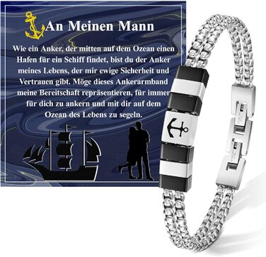 Браслет для чоловіків FANCIBAND з нержавіючої сталі 316L з гравіюванням
