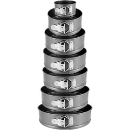 Набір форм для випічки PINGEUI 7 розмірів, антипригарні рознімні форми для тортів та чізкейків (12/18/20/22/24/26/28 см)