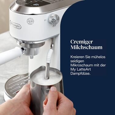 Еспресо-машина De'Longhi Style EC 685.B Dedica 2025 з професійним капучинатором, 1 л резервуар, для кави та ESE Pads, 15 см ширина