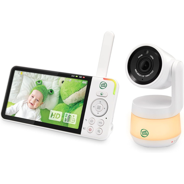 Відеоняня LeapFrog LF2513 без Wi-Fi з IPS екраном 2.8 дюйма, поворотна, з нічним баченням, датчиком температури, радіусом дії 300 метрів та тривалістю роботи батареї 12 годин