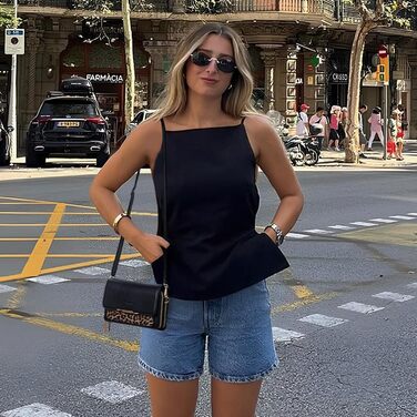 Сумка Roulens Klein через плече для жінок, екошкіра, чорно-леопардовий принт. Невелика крос-боді сумка для телефону, документів та карт. Регульований ремінець.