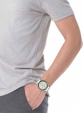 Годинник чоловічий Lacoste Mainsail Chronograph Quartz з білим силіконовим браслетом