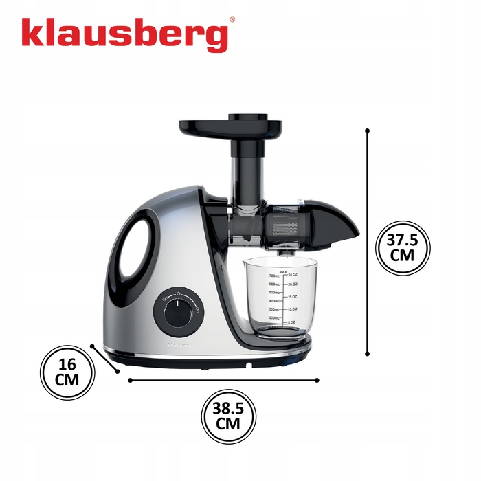 Горизонтальна шнекова соковижималка Klausberg KB 7863 150 Вт