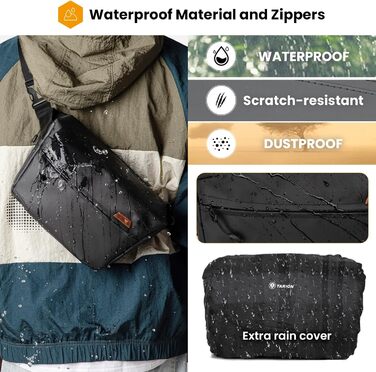 Сумка для камери TARION: водонепроникна сумка-слінг для DSLR, дзеркальної та SLR камер з перегородками для об'єктивів та аксесуарів