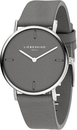 Жіночий наручний годинник Liebeskind Berlin з шкіряним ремінцем, круглий корпус 34мм, водонепроникність 5ATM, мінімалістичний дизайн