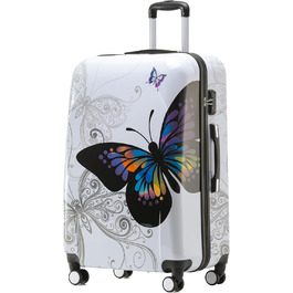 Набір валіз BEIBYE Butterfly 2060 з TSA-замком, 4 штуки: міцні жорсткі валізи на колесах, ручна поклажа та б'юті-кейс (XL-75 см)