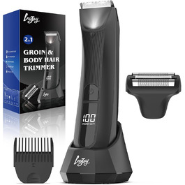 Триммер для тіла INVJOY Manscape: чоловічий триммер для тіла, триммер для паху, вологостійкий, USB-C, з LED-підсвічуванням