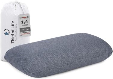 VOLAR Quickdry Travel Pillow, Memory Foam Neck Pillow, Orthopedic Cervical Support Pillow for Airplane, Car Travel, Small Headrest with Quick-Drying Thermo Cover, Camping Pillow 40x25
