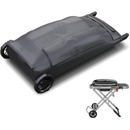 Чохол для гриля GFTIME 7030 для Weber Traveler 9010001, преміум 600D, водонепроникний, сумісний з газовим грилем Weber Traveler, надійний захист і зручне транспортування
