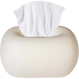 Ceramic Cosmetic Tissue Box, Tissue Box Made of Ceramic White Cosmetic Tissue Boxes Napkin Holder Decorative Tissue Box Dispenser Facial Tissue Organizer for Living Room Hallway Bathroom