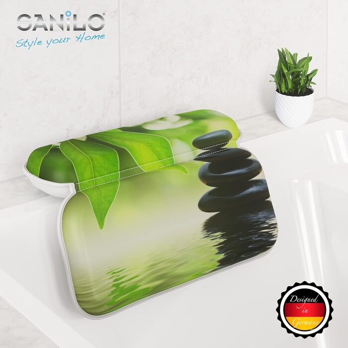Sanilo Bathtub Pillow, many comfortable bath pillows with designs, neck pillow with strong suction cups, washable (Harmony)