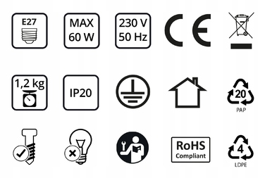 Підвісна лампа Luxolar 485, 3 цоколі E27
