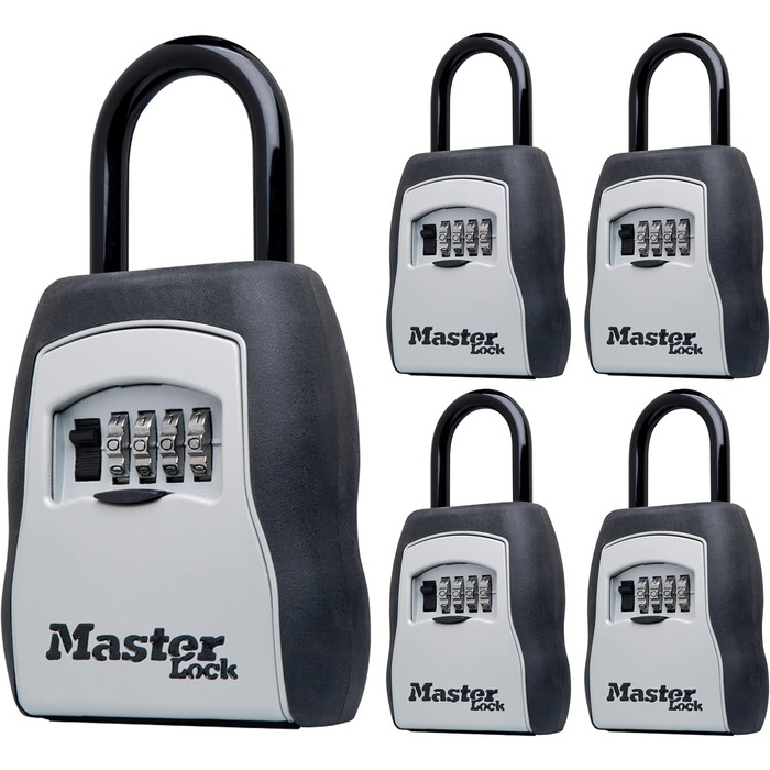 Master Lock 5415D Heavy Duty Key Lock Box - Zinc Wall Mount - Holds 5 Keys