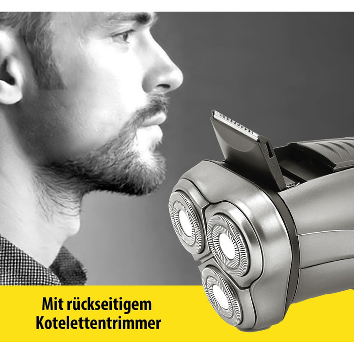 Електричний чоловічий верстат для гоління Carrera Rotationsrasierer - гоління мокрою та сухою, для чутливої шкіри