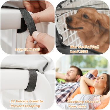 Клітка-манеж для собак PJYuCien, 8 панелей, 61 см, металева, складна, для цуценят, чорна