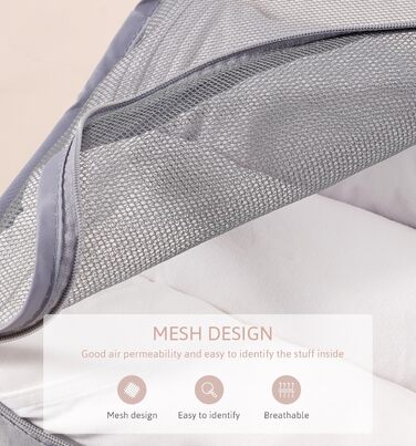 Органайзер для валізи Meowoo, набір 8 шт. (сірий): кубики для пакування, органайзери для подорожей та бізнесу