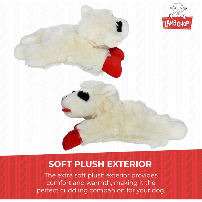 Іграшка для собак Multipet Lamb Chop Jumbo, плюшева, 61 см, офіційна ліцензія, біла