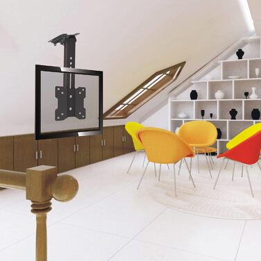 Кронштейн для телевізора Drall на стелю, чорний, для LCD/LED 11-27