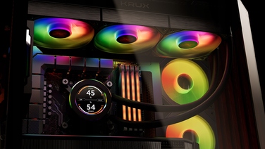 Рідинне охолодження процесора Krux HydroGlance 360 ARGB LCD, 3x 120мм, 4-pin