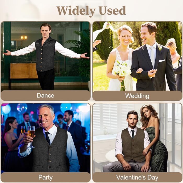 Жаккардова жилетка для костюма в стилі вікторіанської епохи: елегантний вибір для весілля, ділових зустрічей та святкування, розмір XXL